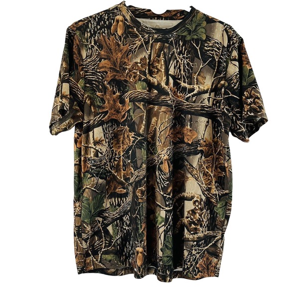 Mens L Green Mark T-Tec Comfort Shirt‎ Camouflage Seclusion 3D Camo Short Sleeve - Picture 1 of 6